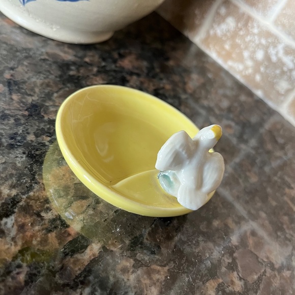 Vintage Wade Porcelain Whimsitrays White Cockatoo Dish / Ashtray / Vessel - Picture 3 of 5